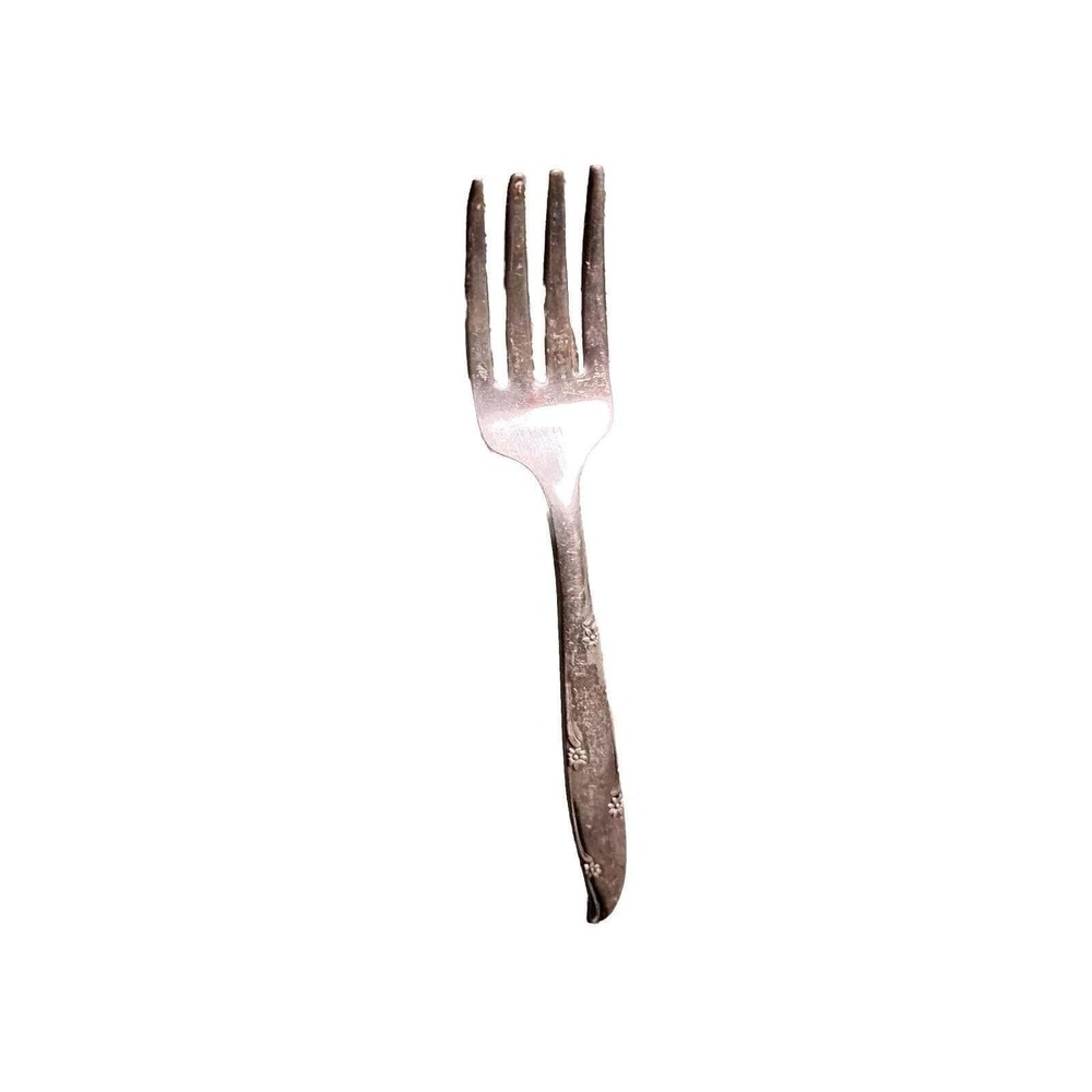 Vintage MCM Baby Fork Silver Flower (Silverplate 1960) by Oneida Comm. discont'd